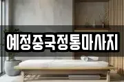 예정중국정통마사지