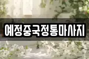 예정중국정통마사지