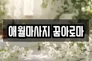 애월마사지 꿈아로마