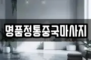 명품정통중국마사지