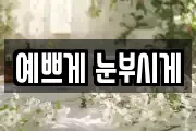 예쁘게 눈부시게