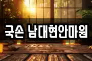 국손 남대현안마원
