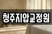 청주지압교정원