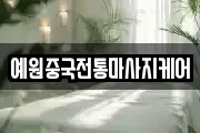 예원중국전통마사지케어
