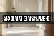 충청북도 청주시 흥덕구 향정동 마사지, 지압등 업체정보