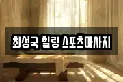 최성국 힐링 스포츠마사지